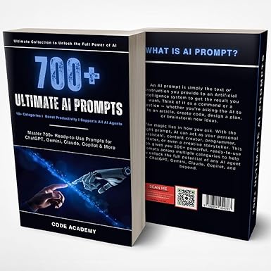 ai prompt book 2025 | master ai agents with 700+ pre built ai prompts | 10+ categories | works with chatgpt, gemini, claude & more (free ethical hacking tools & course)