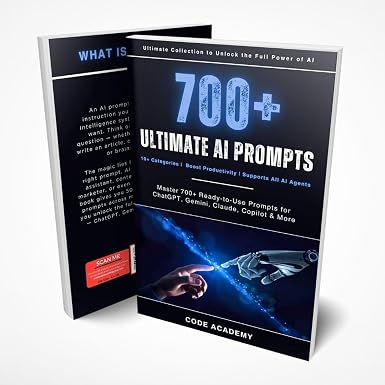 ai prompt book 2025 | master ai agents with 700+ pre built ai prompts | 10+ categories | works with chatgpt, gemini, claude & more (free ethical hacking tools & course)